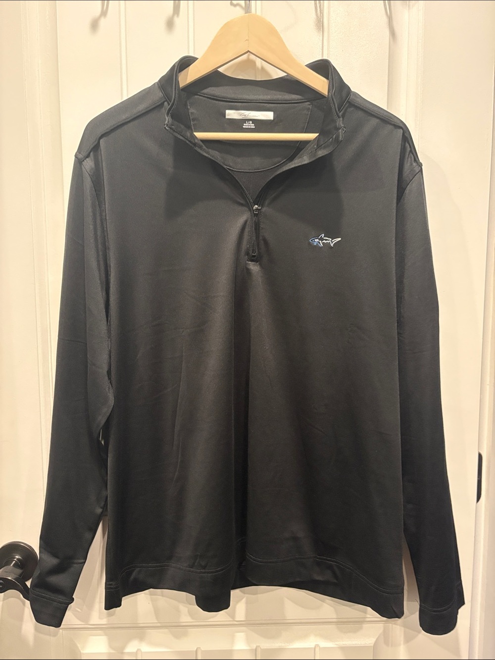 Greg Norman Collection Black Quarter-Zip Performance Shirt Jacket